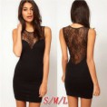 VESTIDO NEGRO CON ENCAJES